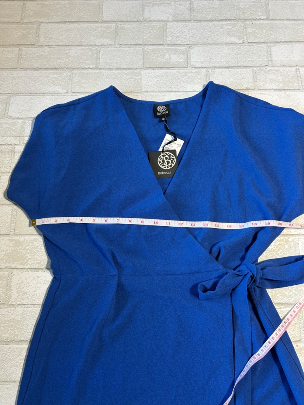 bobeau Cobalt Blue Wrap Midi Dress - Picture 6 of 8